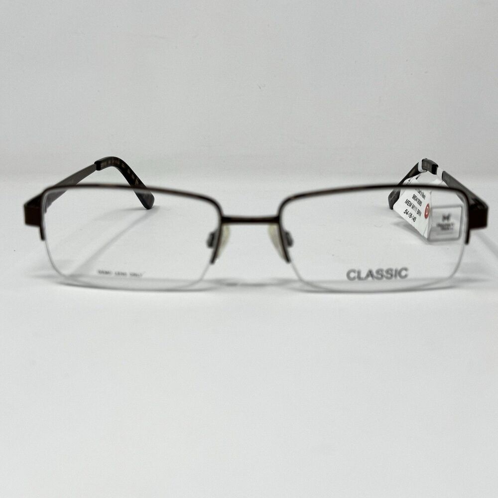 Member’s Mark M111 BRN Brown Semi Rimless Eyeglass Frames 54-18-145